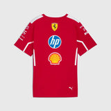 T-shirt Bambino Ragazzo Scuderia Ferrari HP F1 team Replica Sponsor 2025