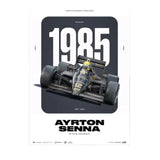 Poster Ayrton Senna Edizione limitata Signature 1985 Nero - F1Monza