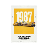 Poster Ayrton Senna Edizione limitata 1987 Giallo - F1Monza