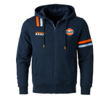Felpa Full Zip Gulf Hybrid Hoody navy - F1Monza