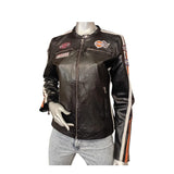 Giacca donna in pelle GPO Gulf Lady Racing Nera
