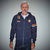 Felpa Full Zip Gulf Hybrid Hoody navy - F1Monza