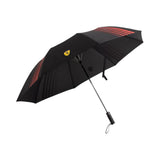 Ombrello Medio Ferrari Scudetto Classico Nero con righe rosse - F1Monza