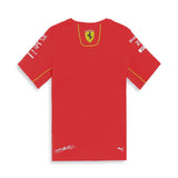 T-shirt Charles Leclerc n. 16 Scuderia Ferrari F1 team Replica Sponsor 2024 Santander