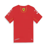 T-shirt Charles Leclerc n. 16 Scuderia Ferrari F1 team Replica Sponsor 2024 Santander - F1Monza