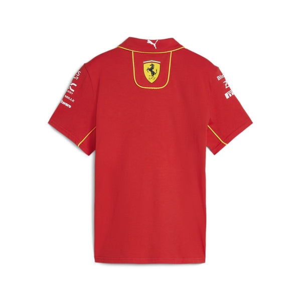 Polo-shirt Bambino Ragazzo Scuderia Ferrari F1 team Replica Sponsor 2024