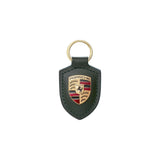 Portachiavi Porsche Stemma in pelle verde scuro