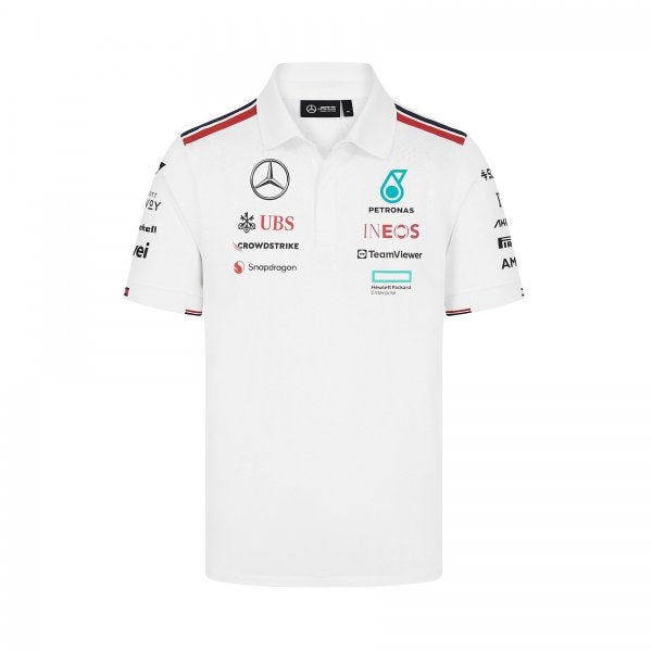 Polo Mercedes AMG Petronas F1 Team sponsor 2024 bianca