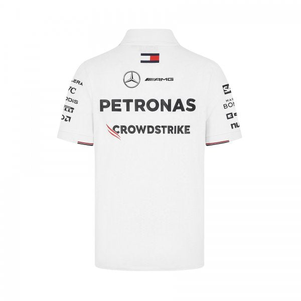 Polo Mercedes AMG Petronas F1 Team sponsor 2024 bianca