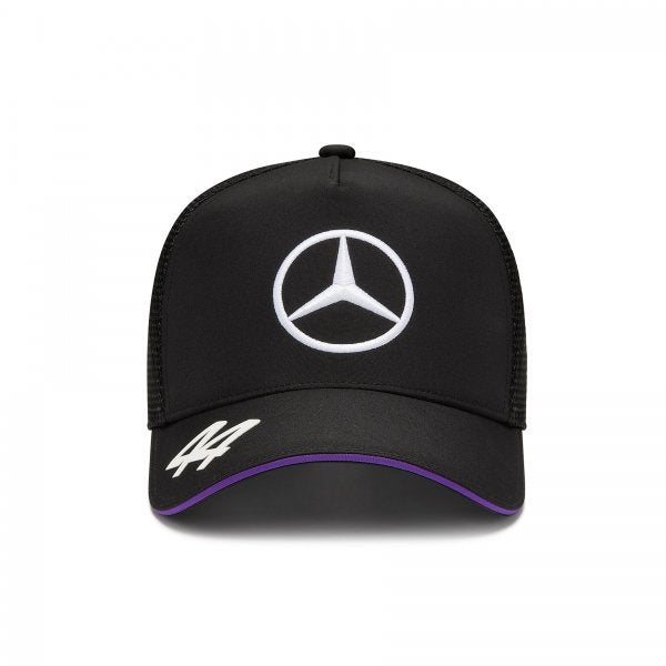 Cappellino Bambino Lewis  Hamilton 44 Mercedes AMG Petronas F1 2024 nero