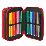 Astuccio 3 Zip Scuderia Ferrari con scomparti assortiti