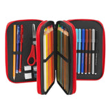 Astuccio 3 Zip Scuderia Ferrari con scomparti assortiti - F1Monza