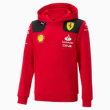 Felpa Hoodie Bambino Scuderia Ferrari f1 Team Sponsor 2023 Santander - F1Monza