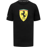 T-shirt Ferrari Puma scudetto grande nera