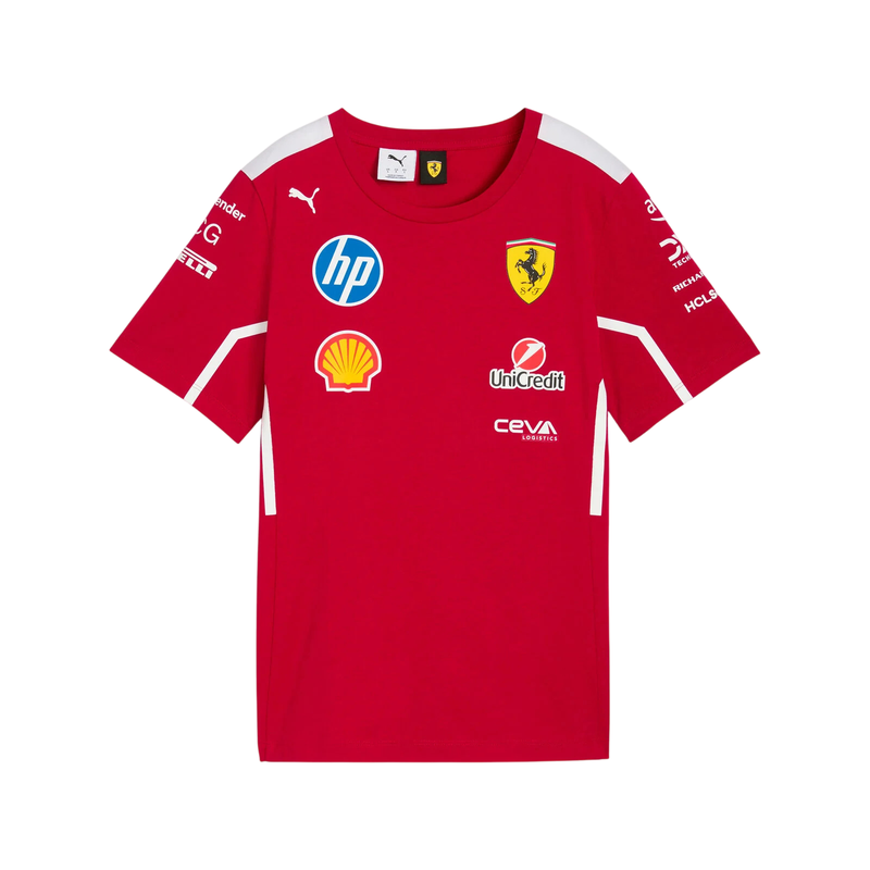 T-shirt adulto Scuderia Ferrari HP F1 team Replica Sponsor 2025