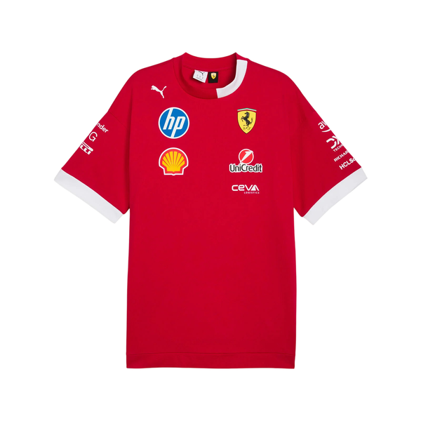 T-shirt adulto Scuderia Ferrari Driver HP F1 team Replica Sponsor 2025 Oversize