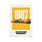 Poster Ayrton Senna Edizione limitata 1987 Giallo - F1Monza