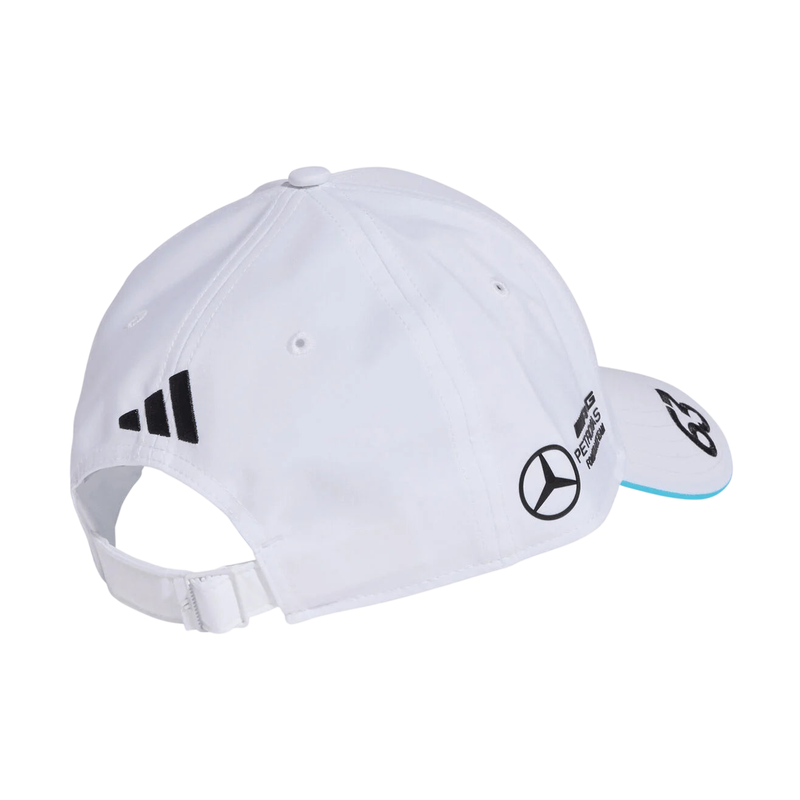 Cappellino George Russell 63 Mercedes AMG Petronas F1 2025 bianco