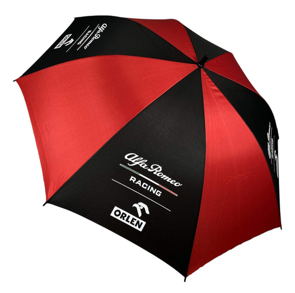 Ombrello grande Alfa Romeo Racing Orlen rosso e nero