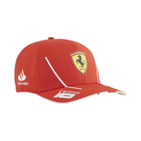 Cappellino  Bambino Ragazzo Charles Leclerc 16 Scuderia Ferrari Santander Team F1 2024