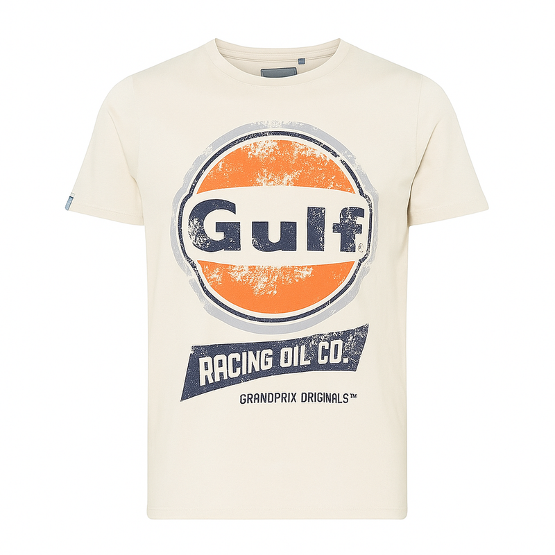 T-shirt Gulf logo Oil Racing Cream