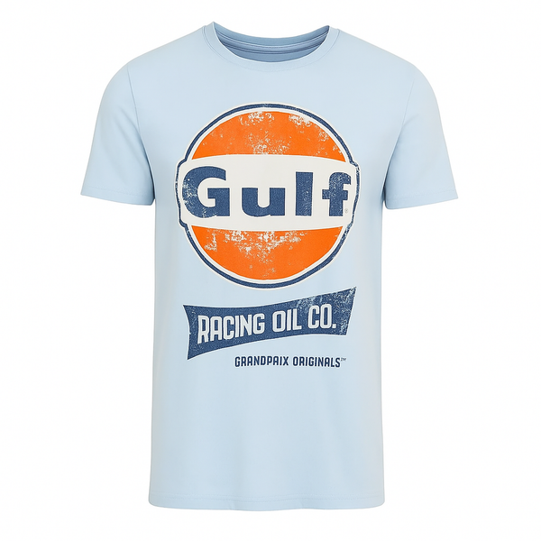 T-shirt Gulf logo Oil Racing Gulfblue