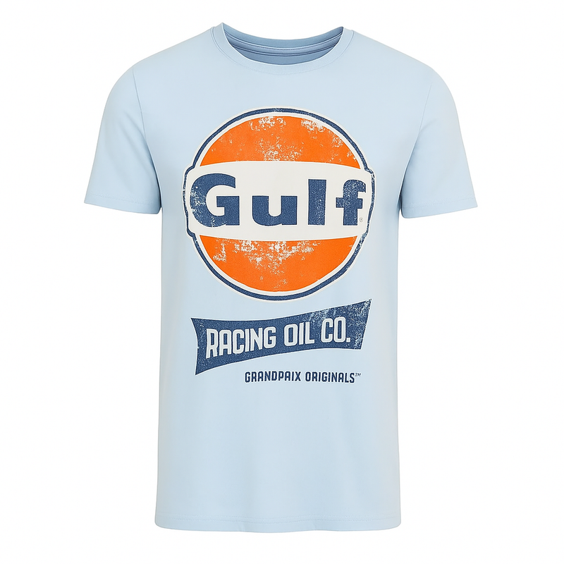 T-shirt Gulf logo Oil Racing Gulfblue