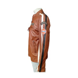 Giacca in pelle GPO Classic Gulf Le Mans Cognac