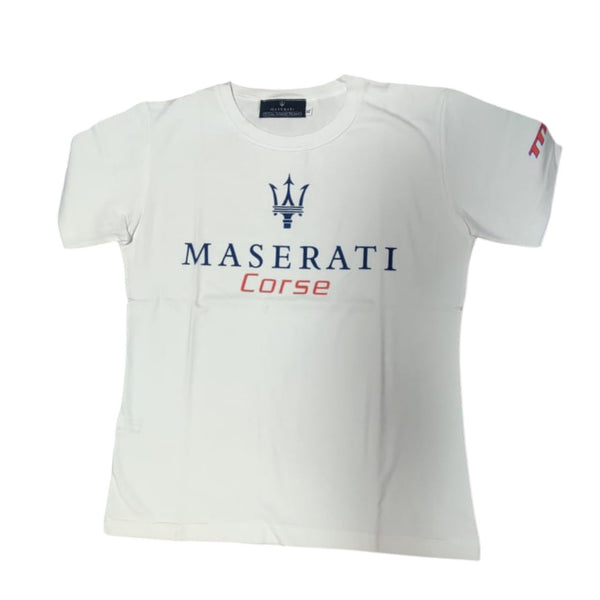 T-Shirt Maserati Corse Donna Bianca