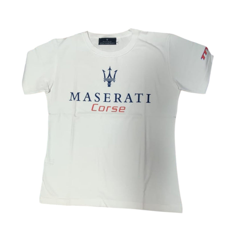 T-Shirt Maserati Corse Donna Bianca
