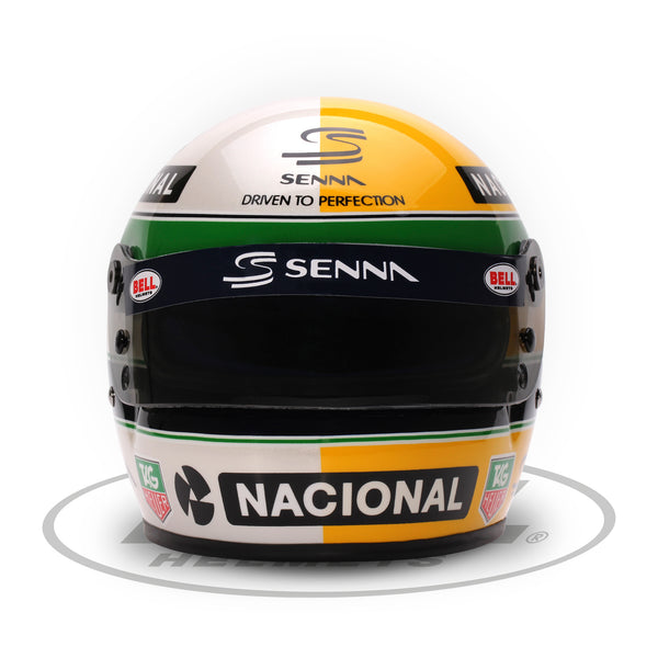 Mini casco Bell scala 1/2 Ayrton Senna 30th anniversario