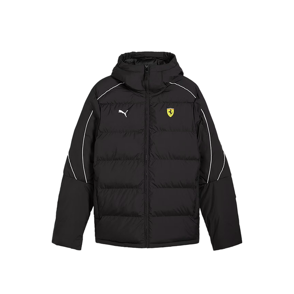 Lightweight Ferrari Race T7 Black Puffer Jacket