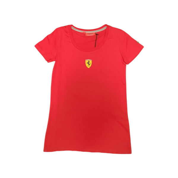 T-shirt Ferrari donna scudetto Rossa