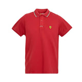 Polo Scuderia Ferrari scudo classica rosso con profili tricolore - F1Monza