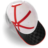 Cappellino Porsche Motorsport bianco con visiera a scacchi