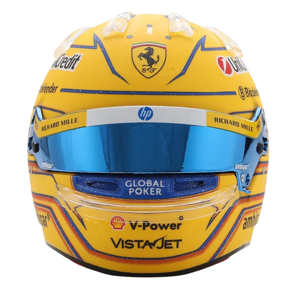 Mini casco scala 1/5 Lewis Hamilton #44 Test Ferrari 2025