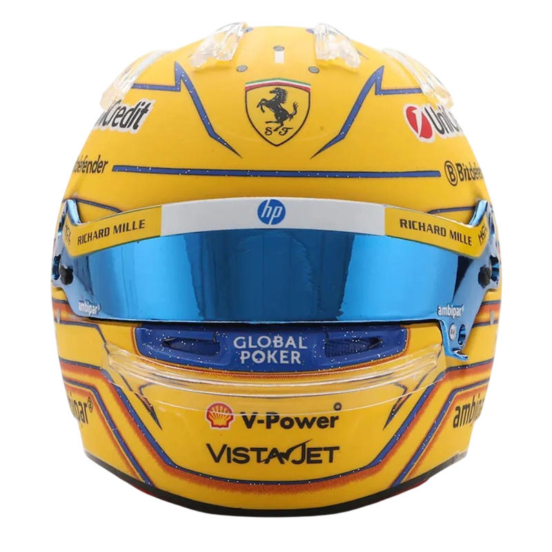 Mini casco scala 1/5 Lewis Hamilton #44 Test Ferrari 2025