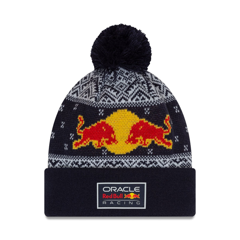 Navy Blue Oracle Red Bull Racing F1 Team Pom Pom Beanie Cap