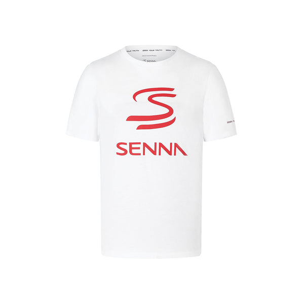 T-Shirt Ayrton Senna Doppia S bianca