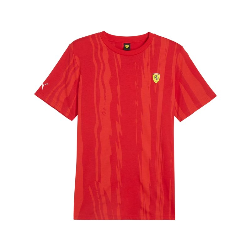 T-shirt Ferrari Puma Race AOP Rosso Corsa