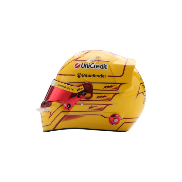 Mini casco scala 1/5 Lewis Hamilton #44 Test Fiorano Ferrari 2025