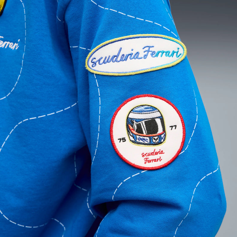 Felpa Hoodie Scuderia Ferrari Monza 2025 50th Niki Lauda Blu