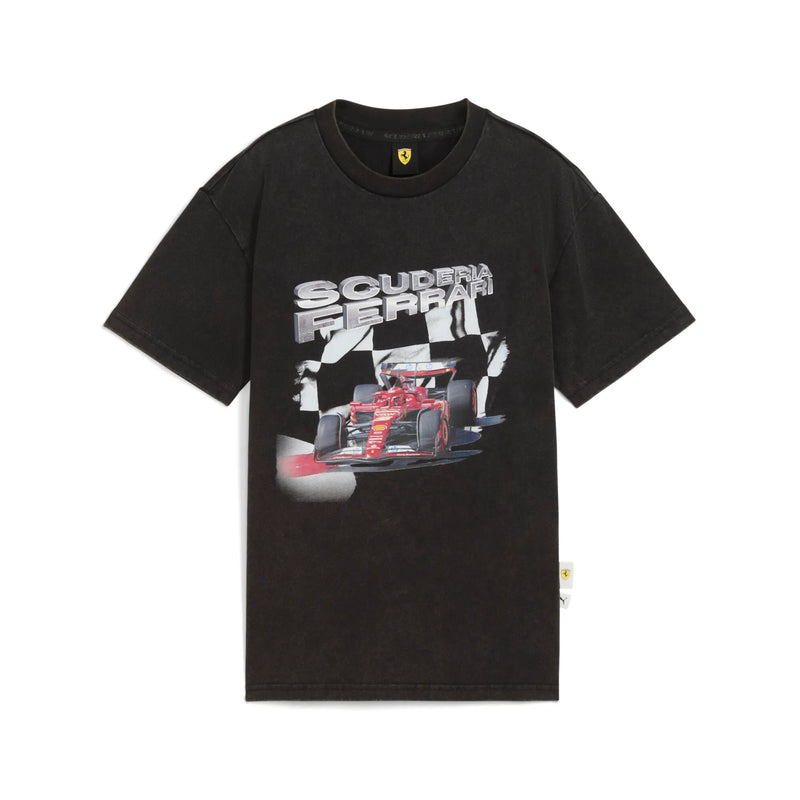 T-shirt bambino Puma Ferrari Sportswear car Nero