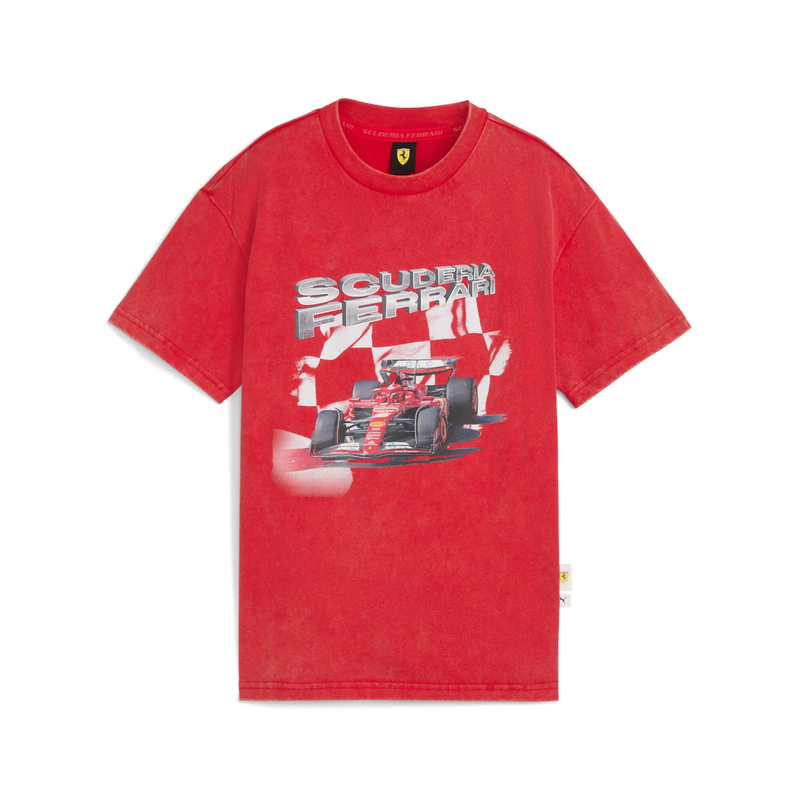 T-shirt bambino Puma Ferrari Sportswear car Rossa