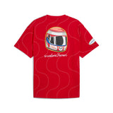 T-shirt Scuderia Ferrari Monza 2025 Tributo Niki Lauda Rossa