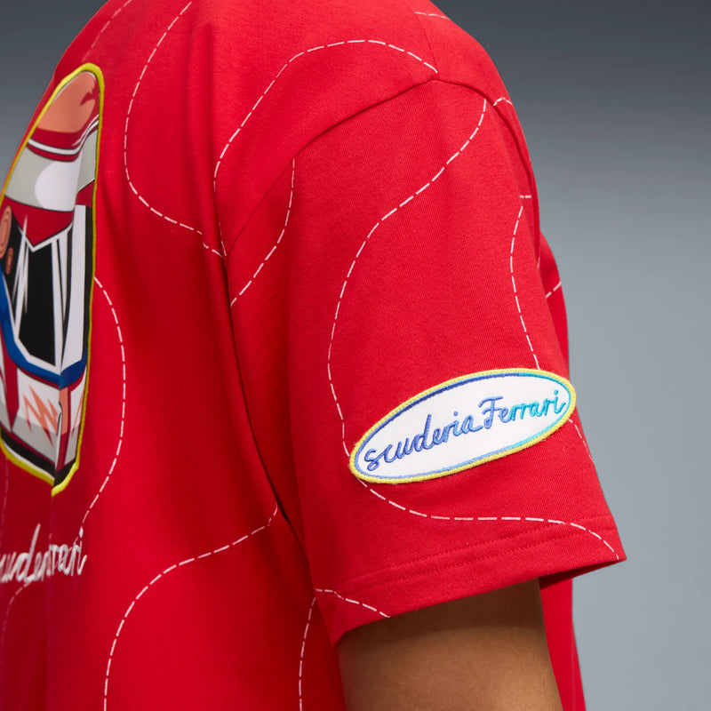 T-shirt Scuderia Ferrari Monza 2025 Tributo Niki Lauda Rossa