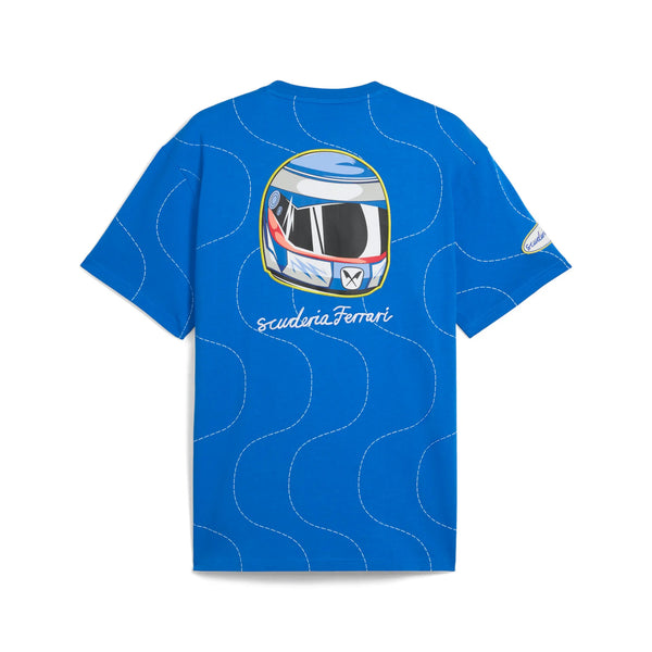 T-shirt Scuderia Ferrari Monza 2025 Tributo Niki Lauda Blu