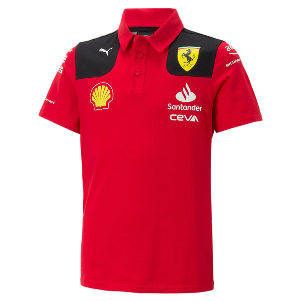 Polo-shirt Scuderia Ferrari F1 team Replica Sponsor 2023