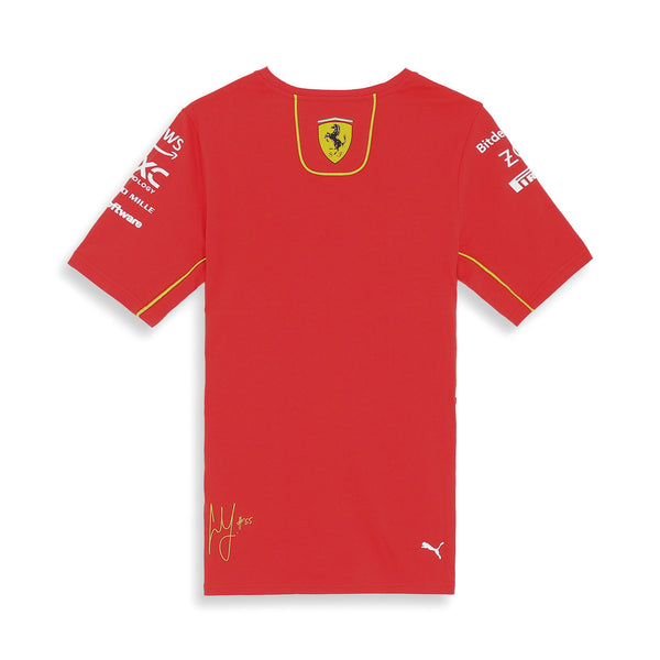 T-shirt Carlos Sainz n. 55 Scuderia Ferrari F1 team Replica Sponsor 2024 Santander