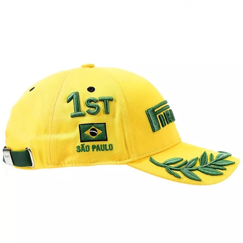 Cappellino Pirelli Ufficiale F1 1° Podio Speciale Ayrton Senna GP Del Brasile 2024